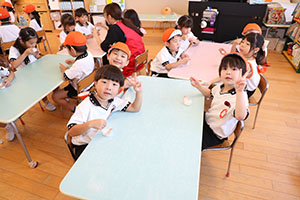 お米のジェラート　美味しかったね　年長組