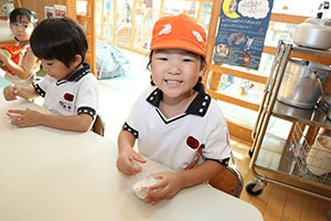 お米のジェラート　美味しかったね　年長組