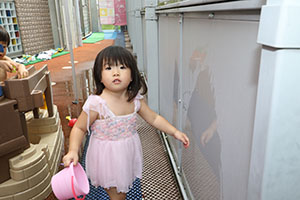 今年度最後の水遊び　楽しかったね　2歳児クラス