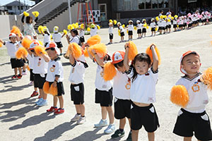 運動会　リズム活動の練習　年少組