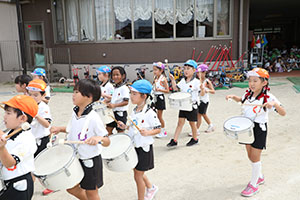 運動会　鼓隊の活動　C・D・E
