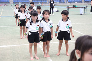 運動会予行　　年長組　組体操