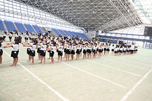 運動会予行　　年長組　組体操