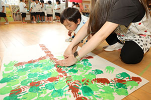 どんぐりの木の制作　ことり