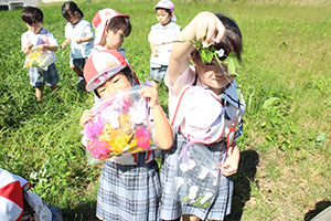 お散歩へでかけました　うさぎ・りす