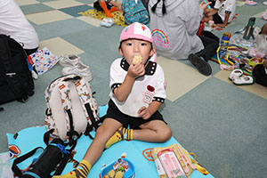 エンゼルドームでお弁当🎵　 　年少