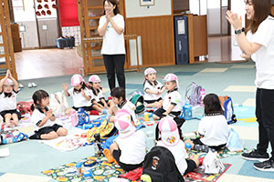 エンゼルドームでお弁当🎵　 　年少