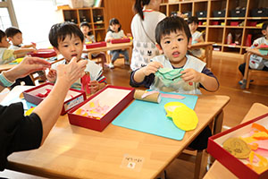 ミノムシの制作　あひる