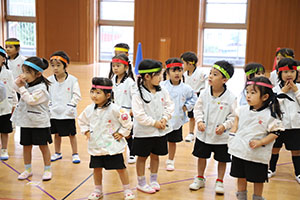 リズムフェスティバルの活動　年少Aチーム