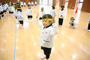 リズムフェスティバルの活動　年少Aチーム