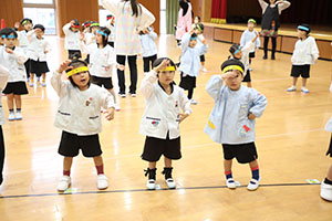 リズムフェスティバルの活動　年少Aチーム