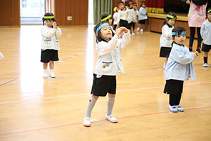 リズムフェスティバルの活動　年少Aチーム
