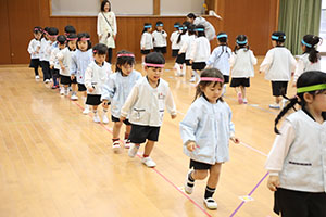 リズムフェスティバルの活動　年少Aチーム