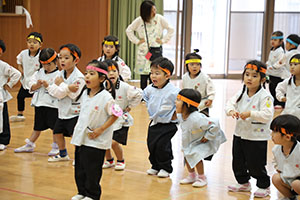 リズムフェスティバルの活動　年少Aチーム