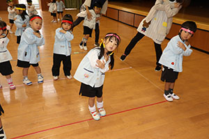 リズムフェスティバルの活動　年少Bチーム