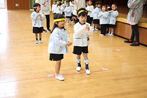 リズムフェスティバルの活動　年少Bチーム