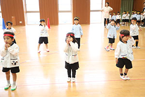 リズムフェスティバルの活動　年少Bチーム