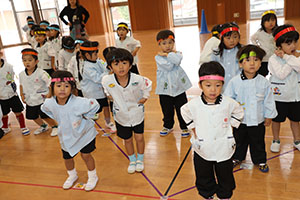 リズムフェスティバルの活動　年少Bチーム