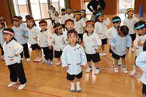 リズムフェスティバルの活動　年少Bチーム