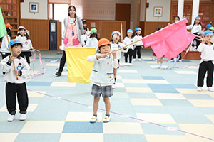 リズムフェスティバルの活動　年長Aチーム