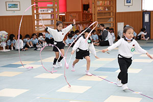 リズムフェスティバルの活動　年長Bチーム