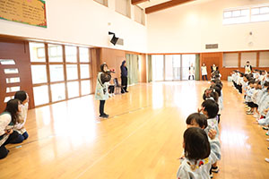 歌・カスタの予行が行われました　年少組