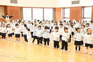 歌・カスタの予行が行われました　年少組