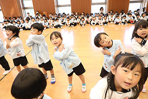 歌・カスタの予行が行われました　年少組