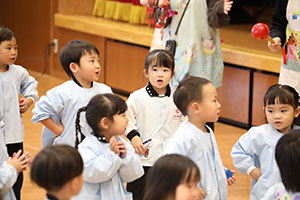 歌・カスタの予行が行われました　年少組