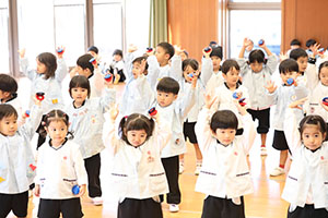 歌・カスタの予行が行われました　年少組