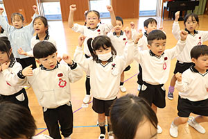 歌・カスタの予行が行われました　年中組