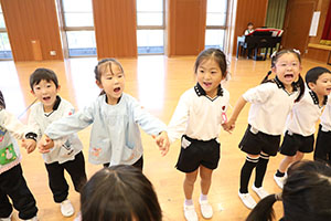 歌・カスタの予行が行われました　年中組