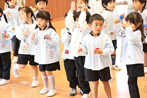 歌・カスタの予行が行われました　年中組