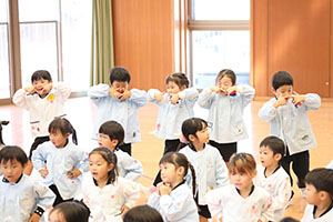 歌・カスタの予行が行われました　年中組