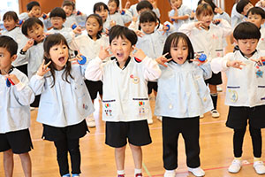 歌・カスタの予行が行われました　年中組