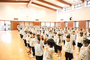 歌・カスタの予行が行われました　年長組