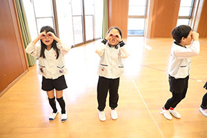 歌・カスタの予行が行われました　年長組