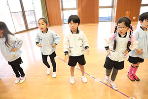 歌・カスタの予行が行われました　年長組