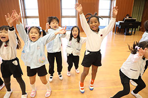 歌・カスタの予行が行われました　年長組