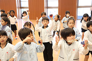 歌・カスタの予行が行われました　年長組