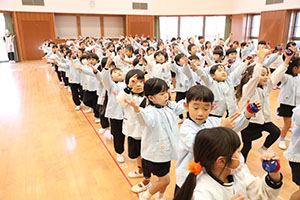 歌・カスタの予行が行われました　年長組