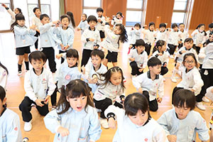 歌・カスタの予行が行われました　年長組