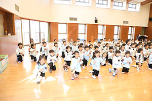 歌・カスタの予行が行われました　年長組