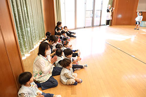 歌・カスタの予行が行われました　年長組