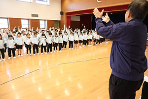 歌・カスタの予行が行われました　年長組