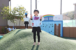 元気いっぱい園庭遊び！！　年長Aチーム