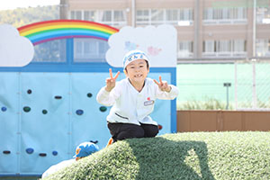 元気いっぱい園庭遊び！！　年長Aチーム