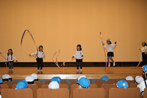 柿安シティーホールでリズム予行　年長Bチーム　(A・B）