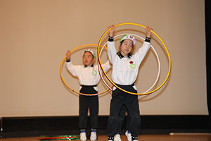 柿安シティーホールでリズム予行　年長Bチーム　(A・B）