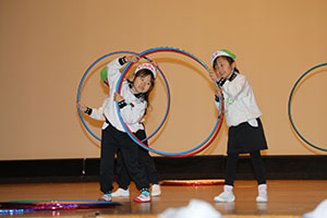 柿安シティーホールでリズム予行　年長Bチーム　(A・B）